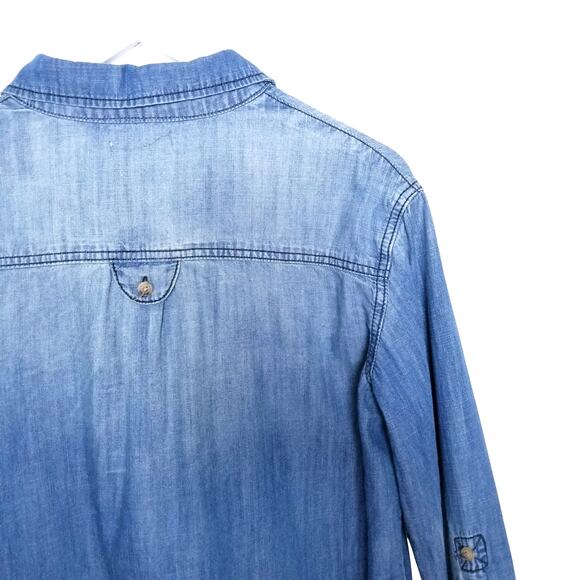 Lark & Wolff By Steven Alan Chambray Shirt Urban Outfitters - Size M - Picture 6 of 10